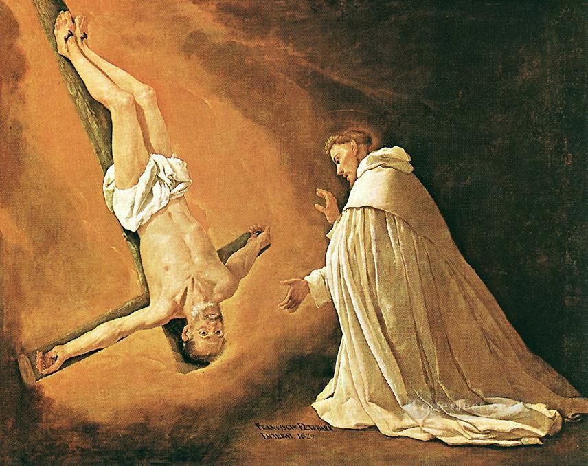 The Apparition of Apostle St Peter to St Peter of Nolasco Baroque Francisco Zurbaron Oil Paintings